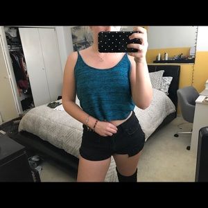 VINTAGE turquoise crop top